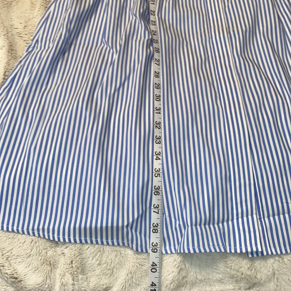 TUCKERNUCK Blue and White Stripe Royal Shirt Dress, Size XL - Picture 9 of 12